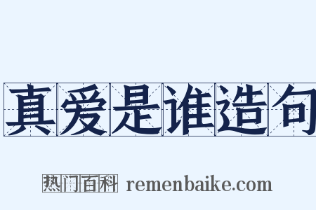 真爱是谁造句是什么意思的图片